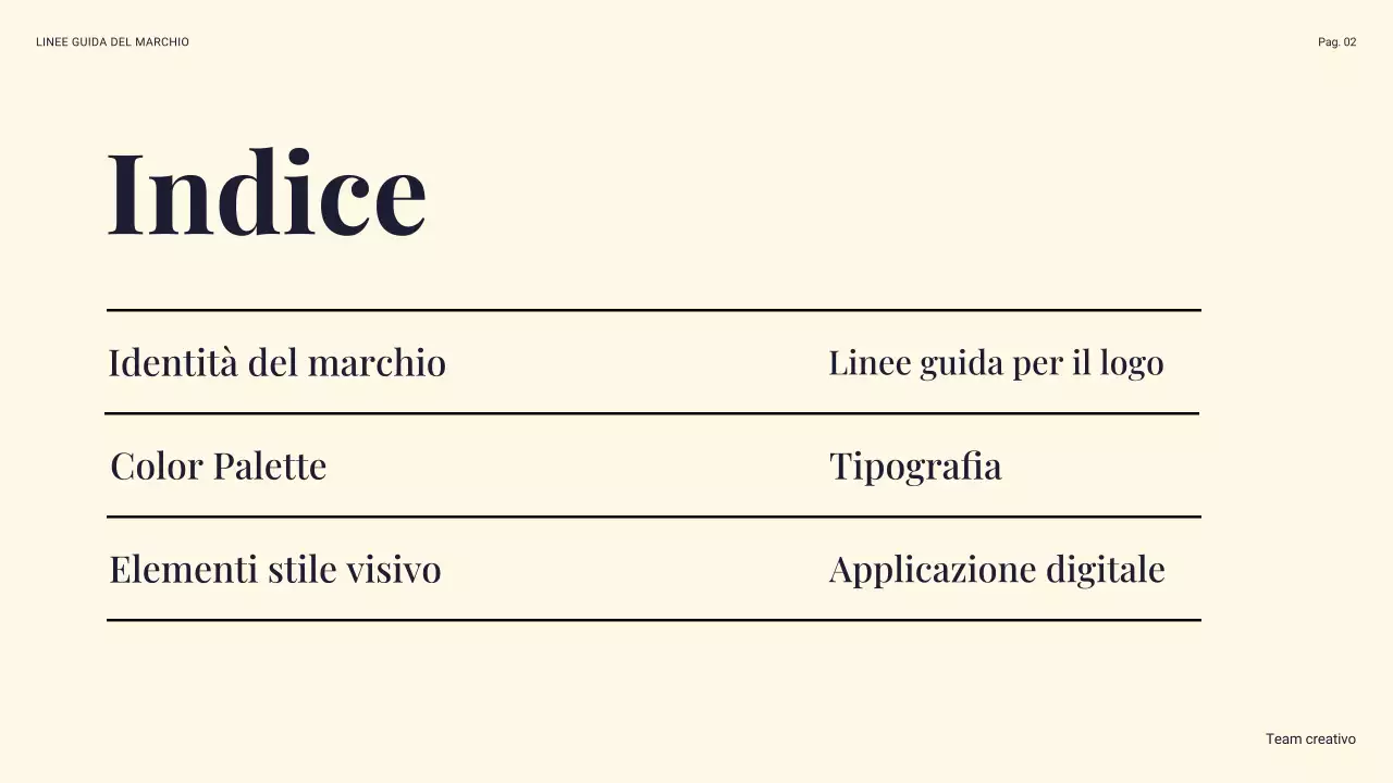 linea guida del marchio moderno della marina