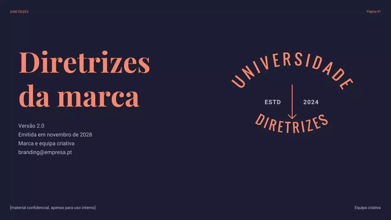 diretrizes da marca navy modern