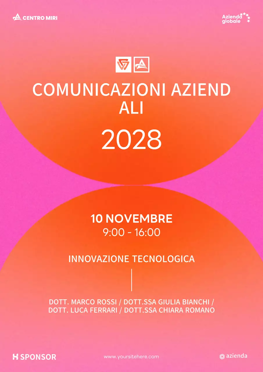 promozione di eventi aziendali moderni arancioni