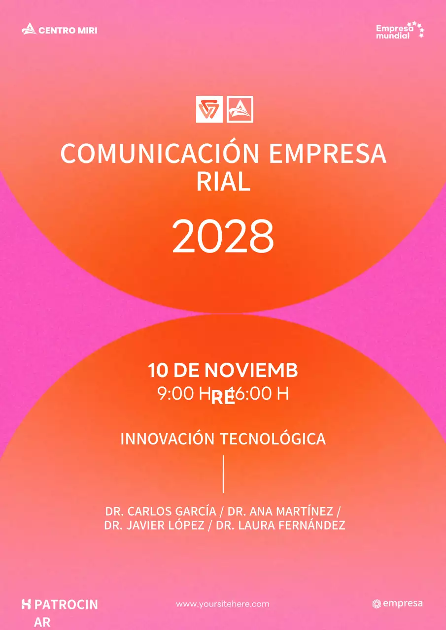 orange modern business event promotion