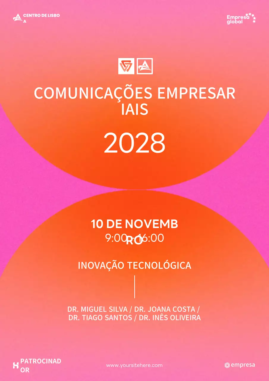 promoção de eventos modernos em laranja