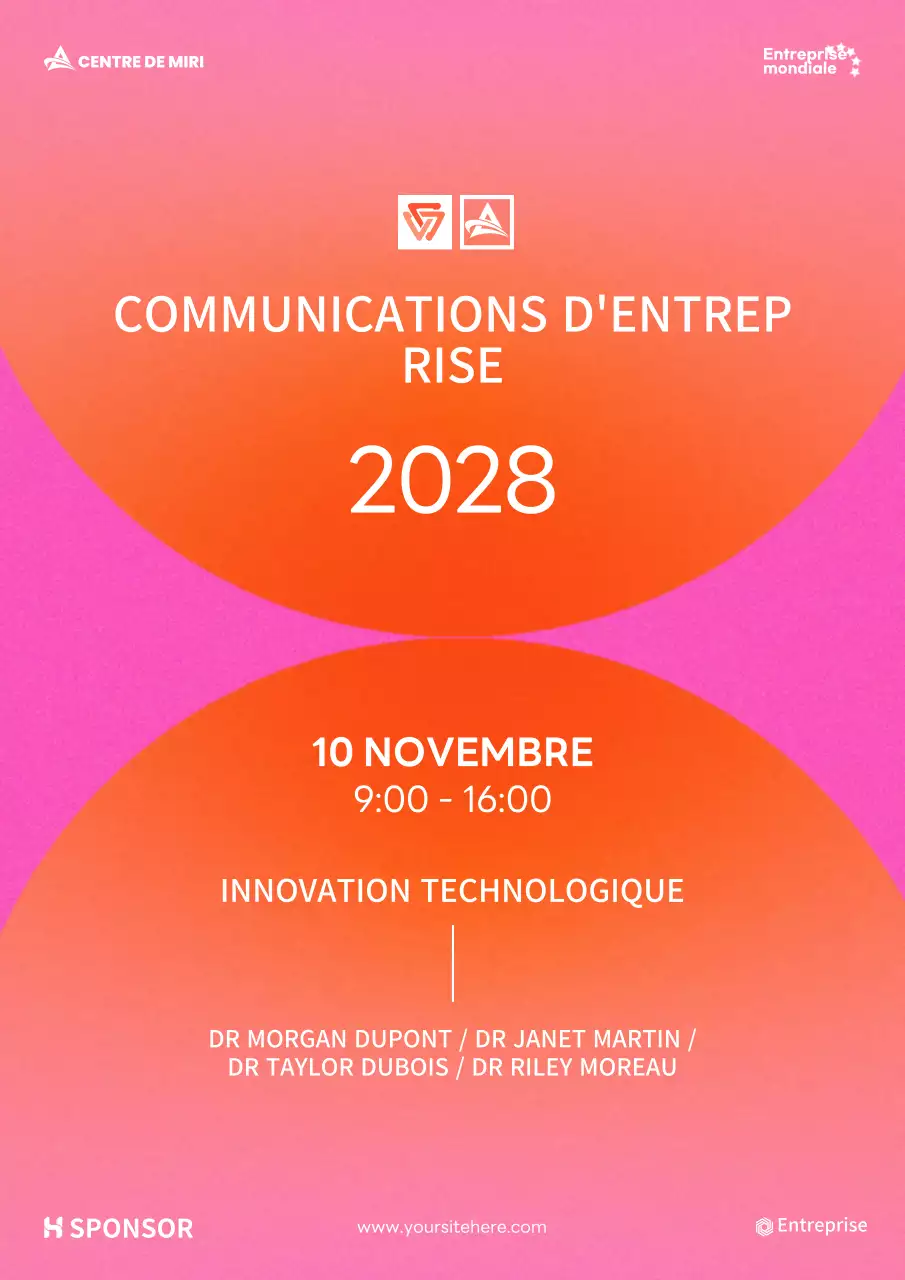 orange modern business event promotion