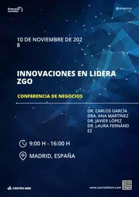 anuncio del acontecimiento blue modern leadership