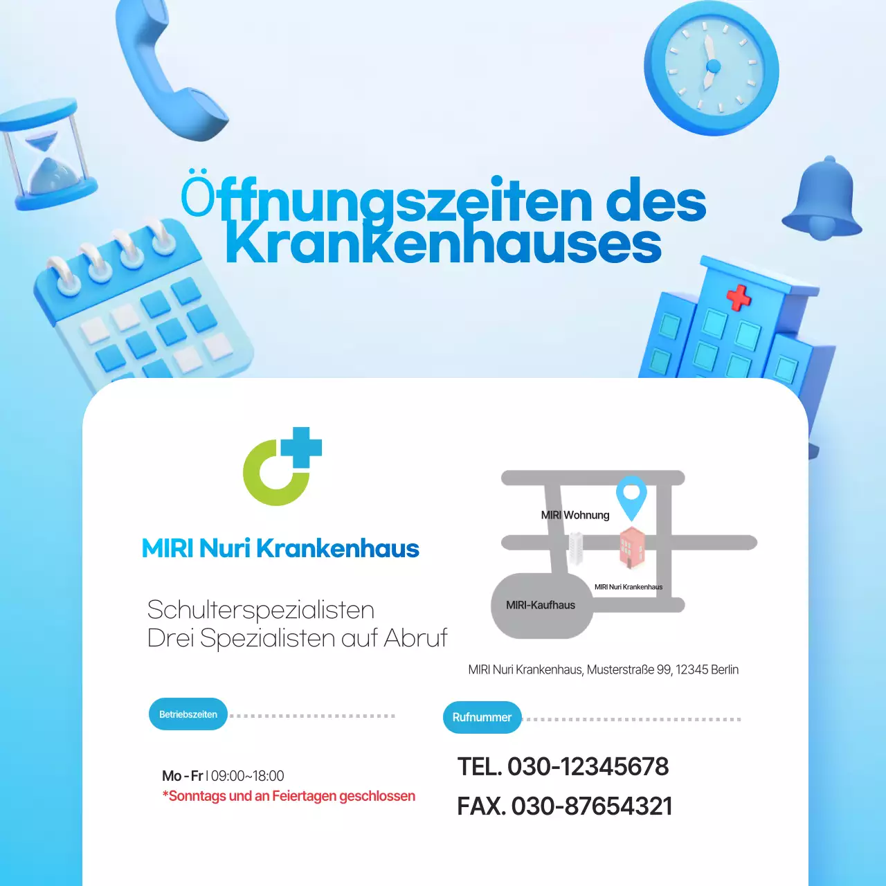Blue Modern Health Informationen