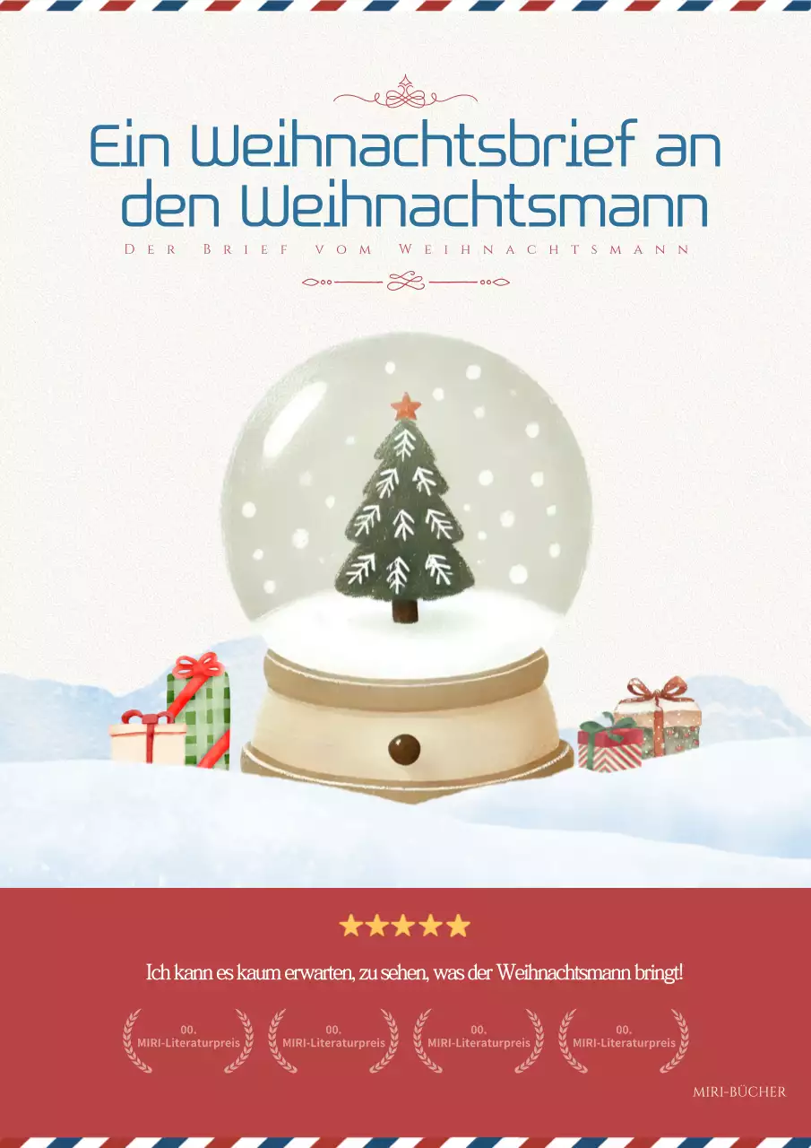 Gemütliche Weihnachtspostkarte in Beige