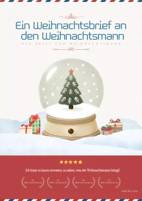 Gemütliche Weihnachtspostkarte in Beige