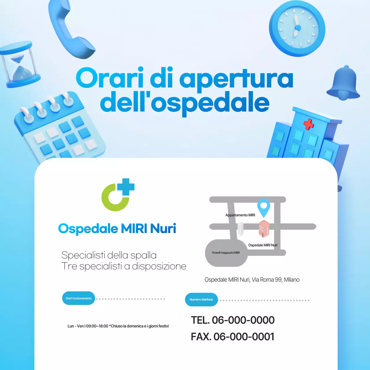 Informazioni sulla salute Blue Modern