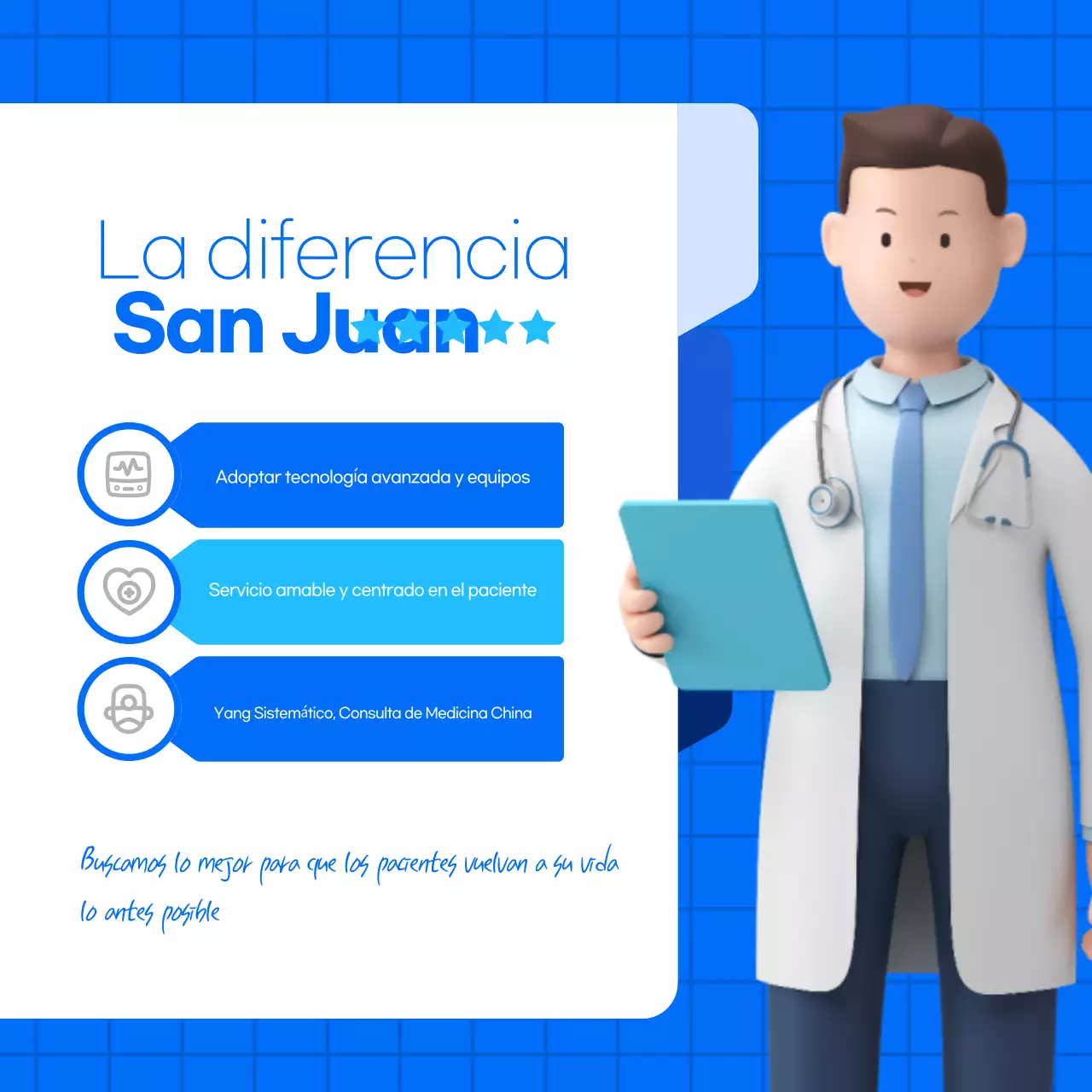 Información sanitaria Blue Modern