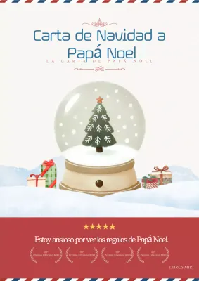 Acogedora postal navideña en beige