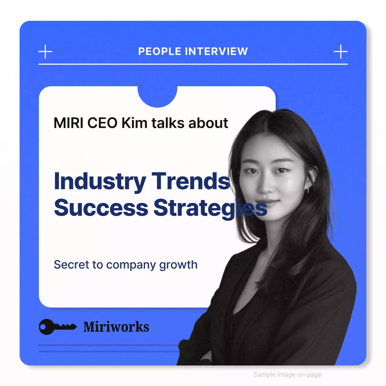 Wawancara Bisnis Modern Biru di Instagram Carousel