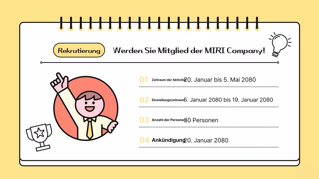 Yellow Cute Stellenausschreibungen