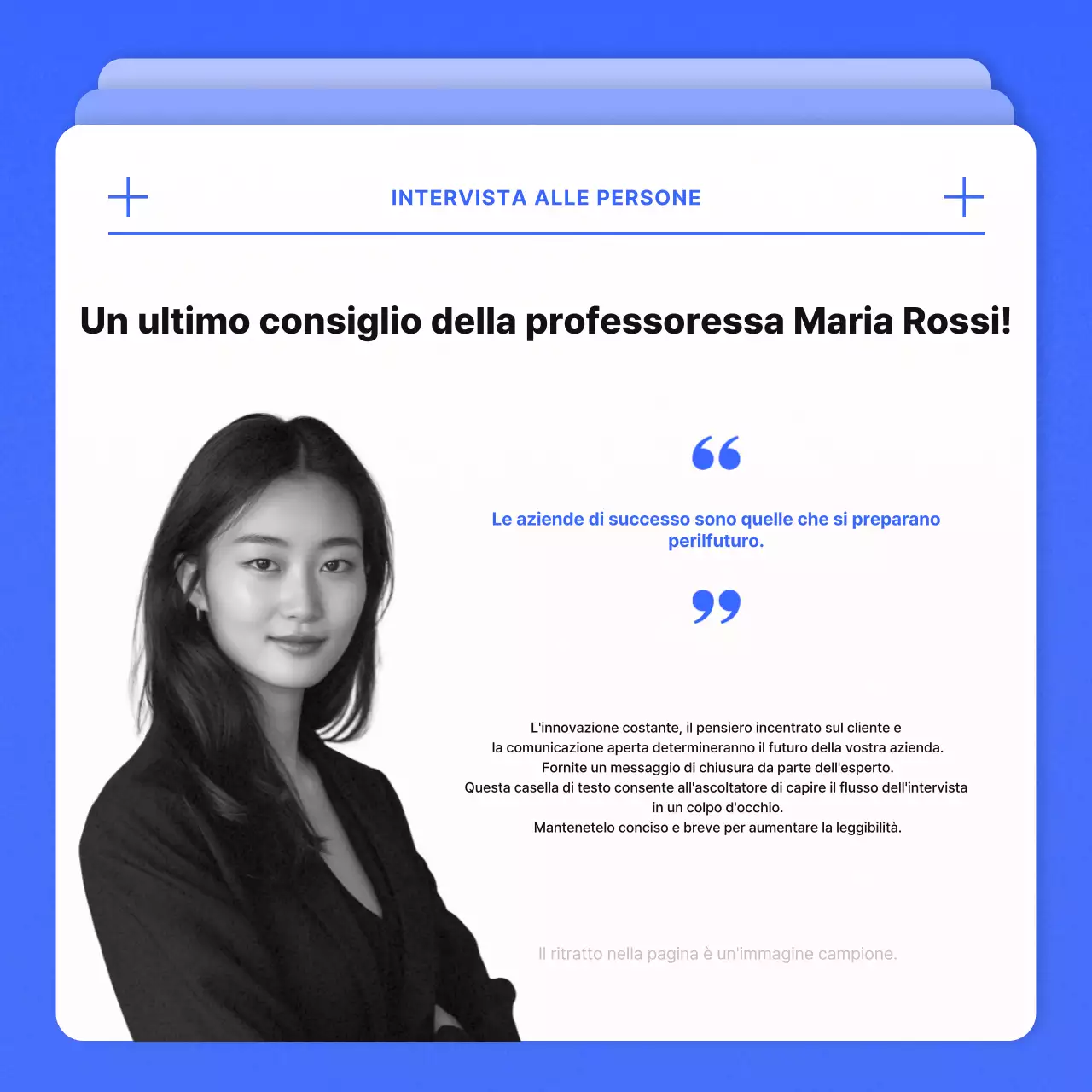 Blu Moderno IndustrialeTendenze Intervista