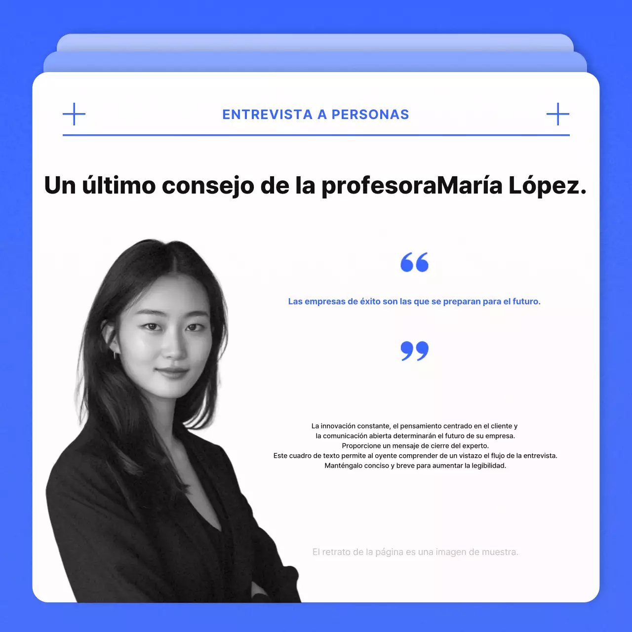 Azul Moderno IndustrialTendencias Entrevista