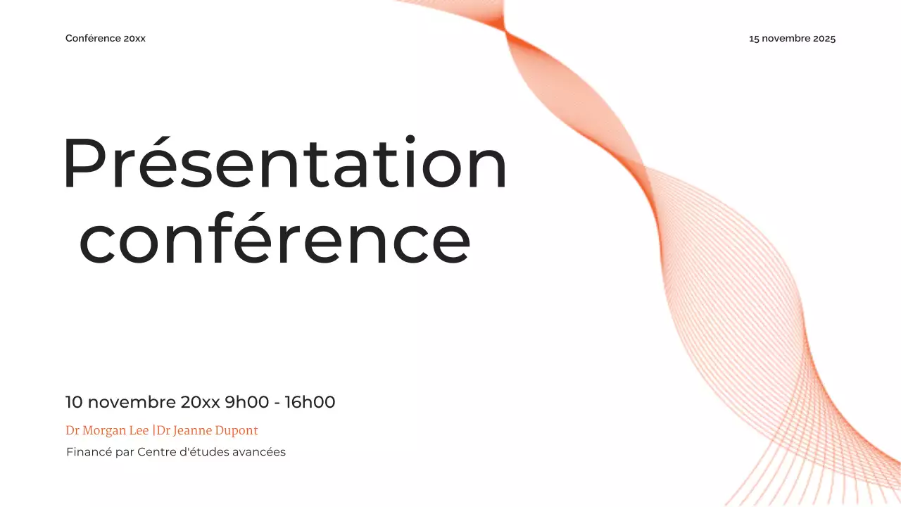 orange abstract future conference announcement