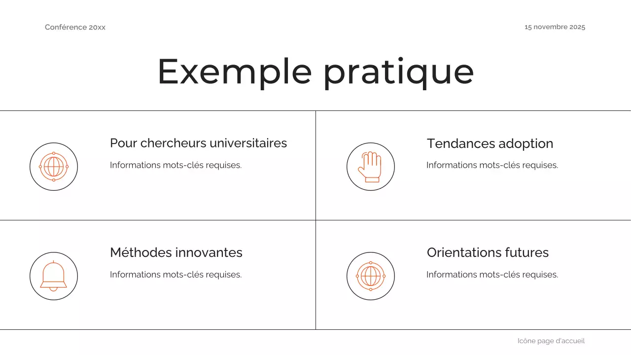 orange abstract future conference announcement