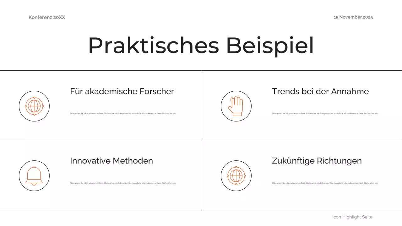 orange abstrakte zukünftige Konferenzankündigung
