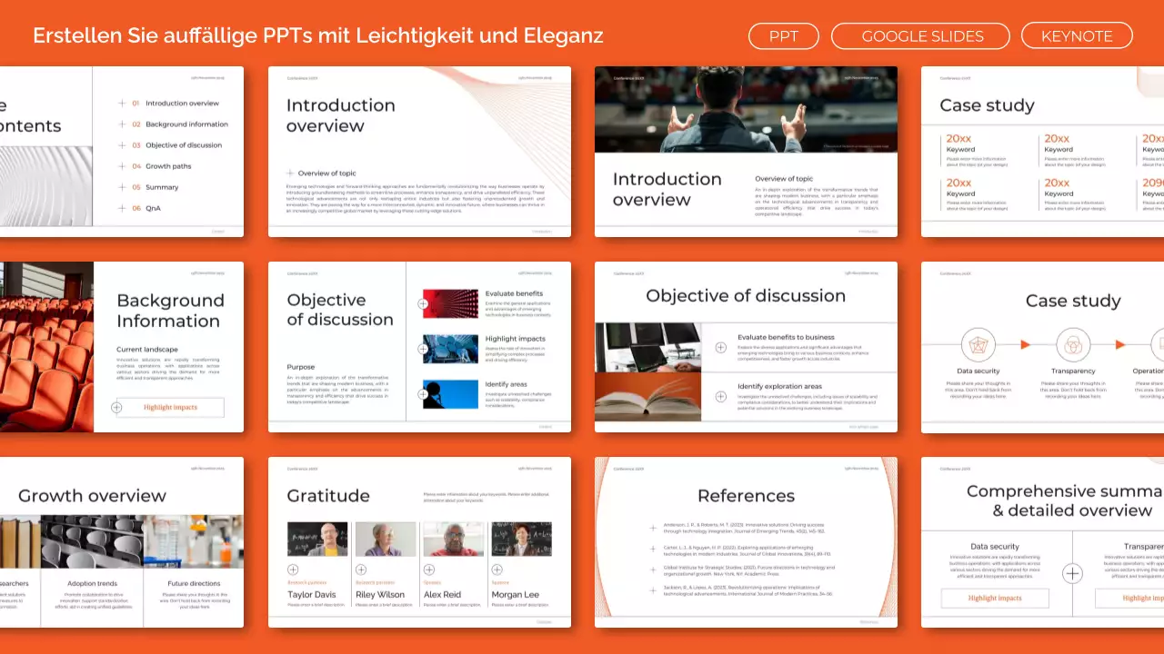 orange abstrakte zukünftige Konferenzankündigung