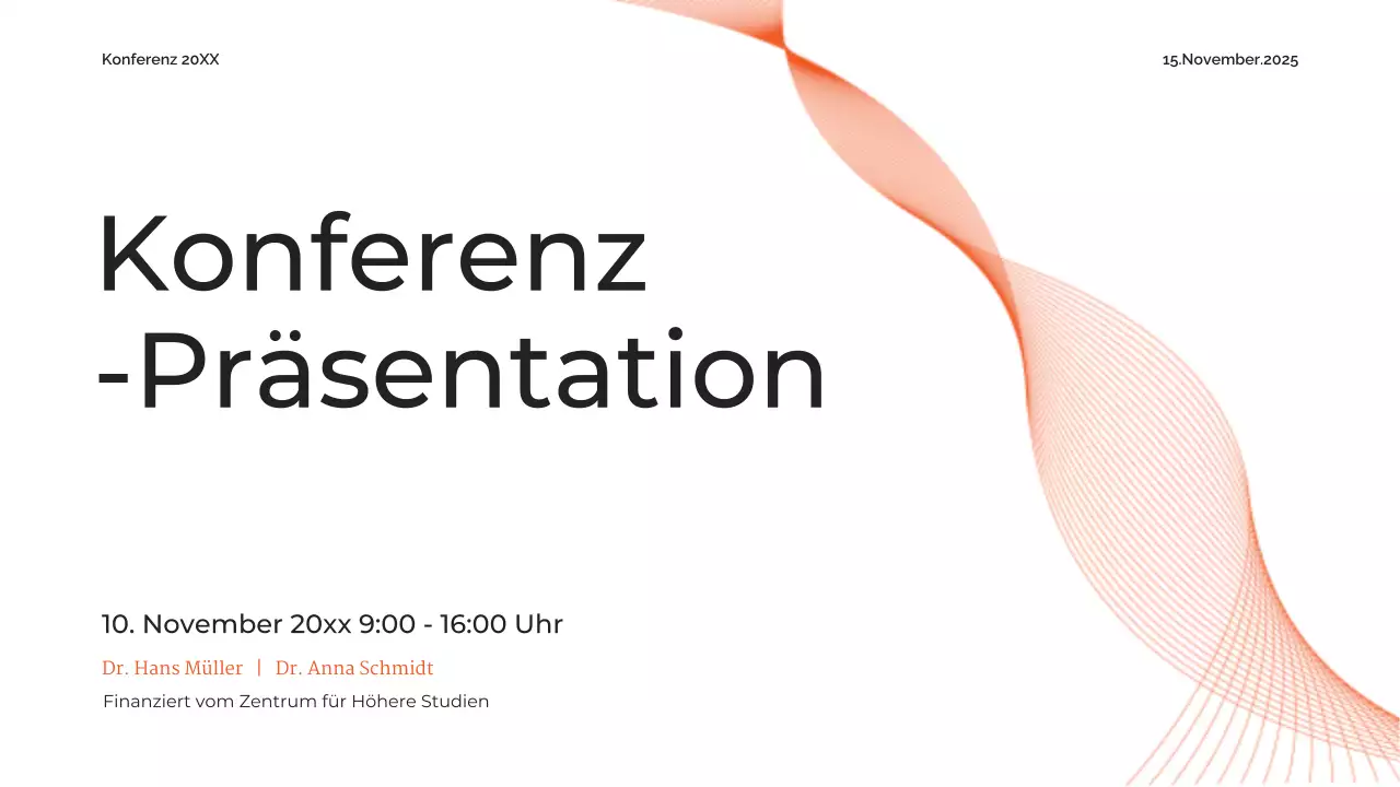 orange abstrakte zukünftige Konferenzankündigung