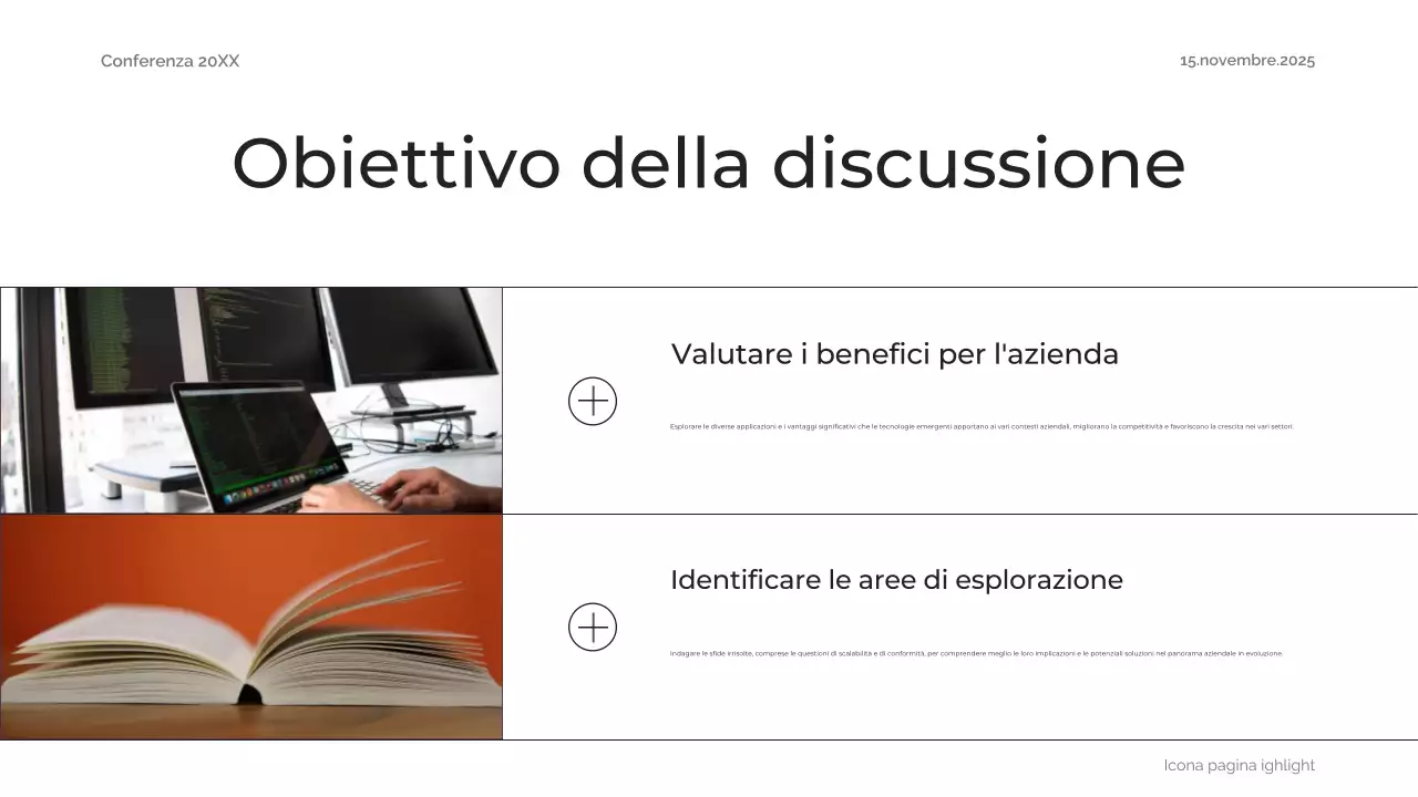 abstract arancione annuncio conferenza futura