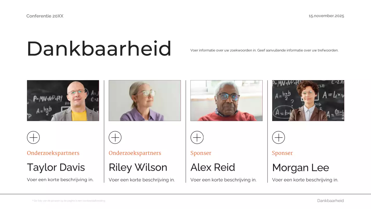 oranje samenvatting aankondiging toekomstige conferentie