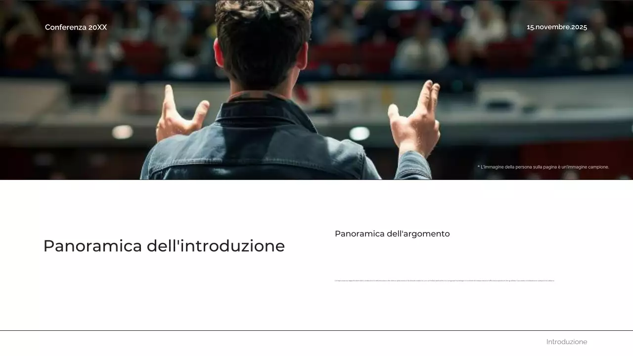 abstract arancione annuncio conferenza futura