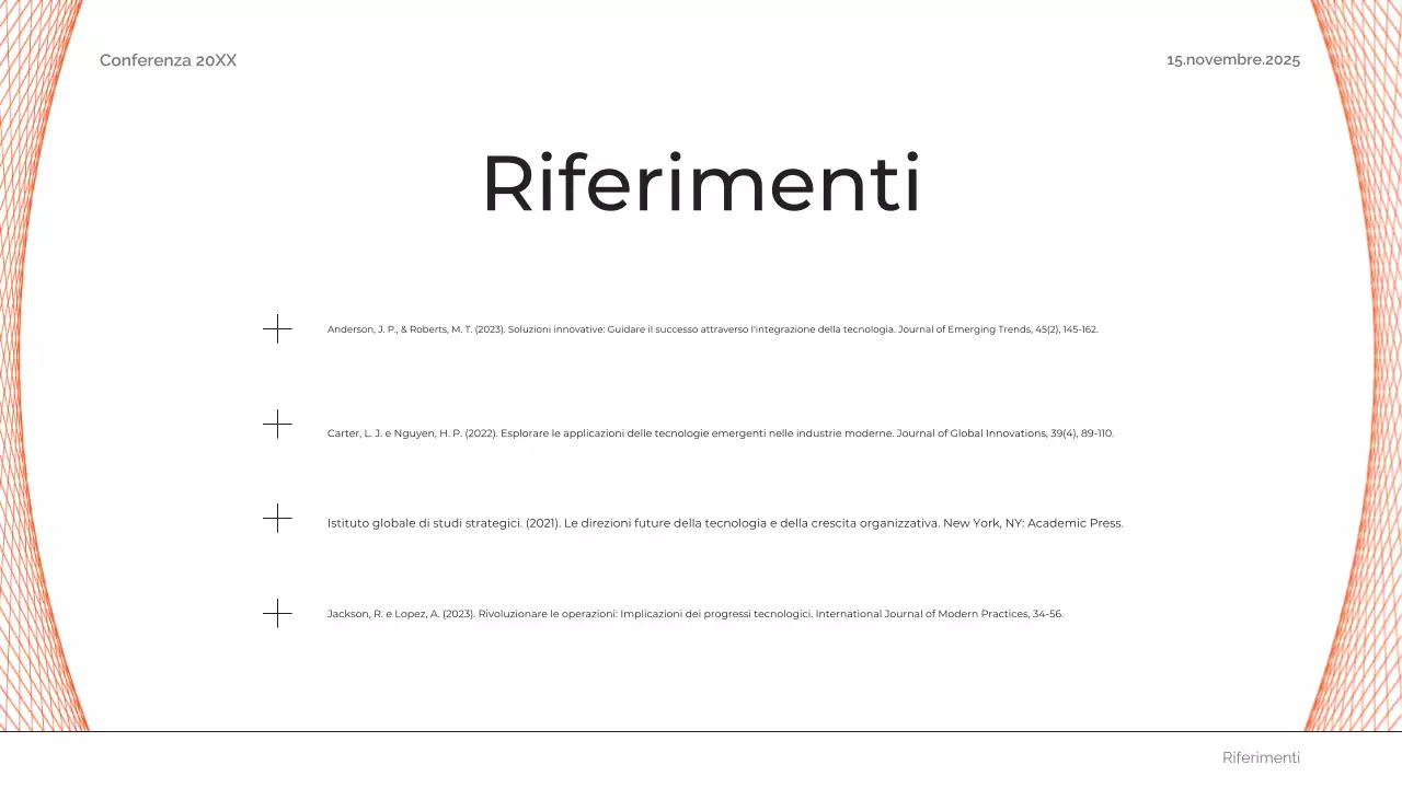 abstract arancione annuncio conferenza futura