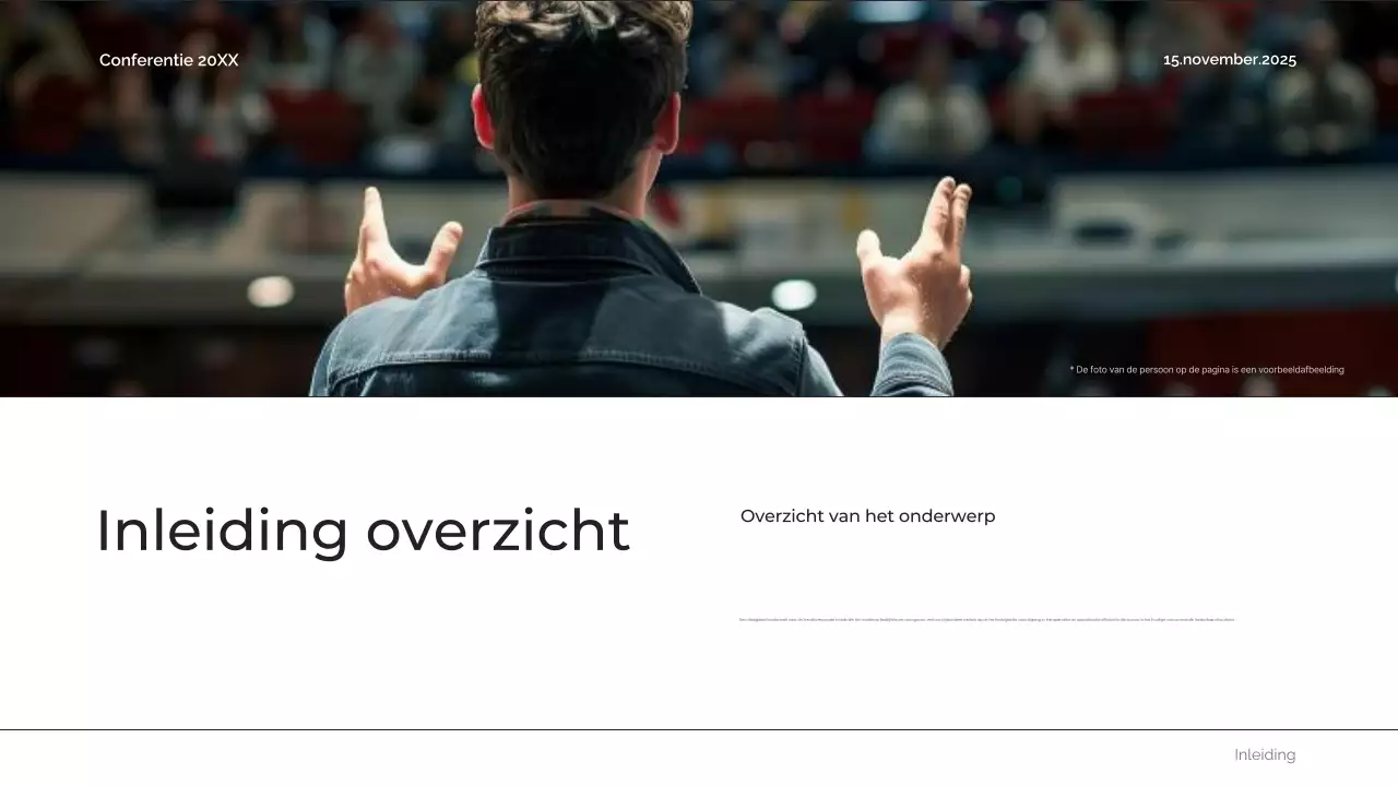 oranje samenvatting aankondiging toekomstige conferentie