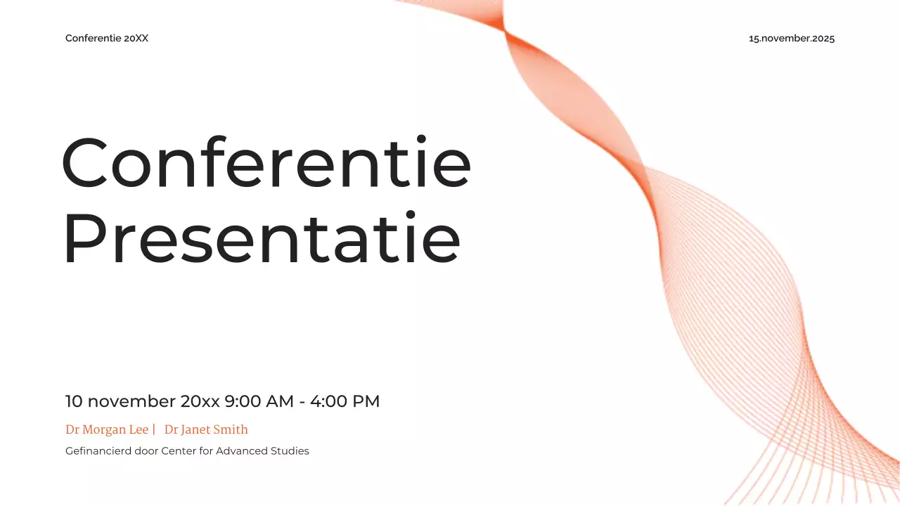 oranje samenvatting aankondiging toekomstige conferentie