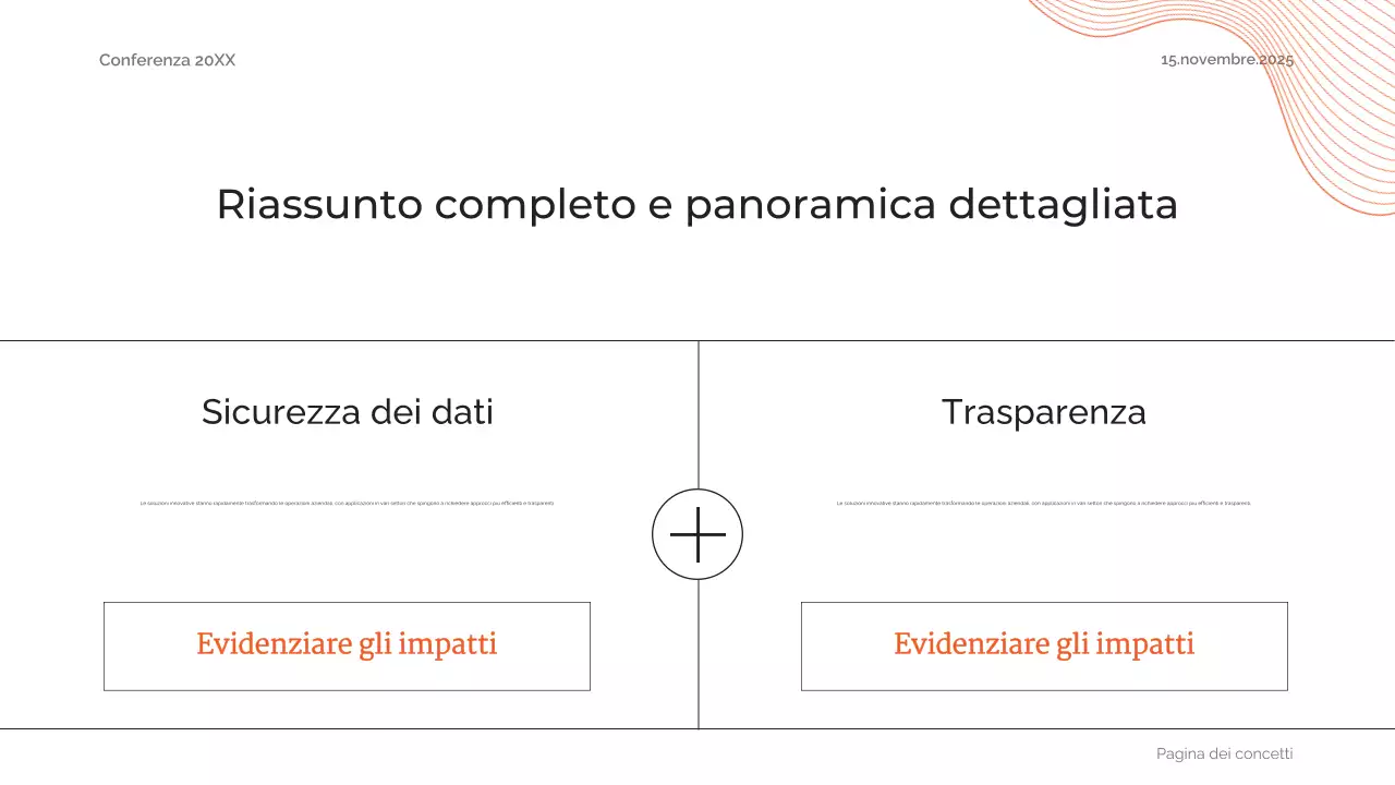 abstract arancione annuncio conferenza futura