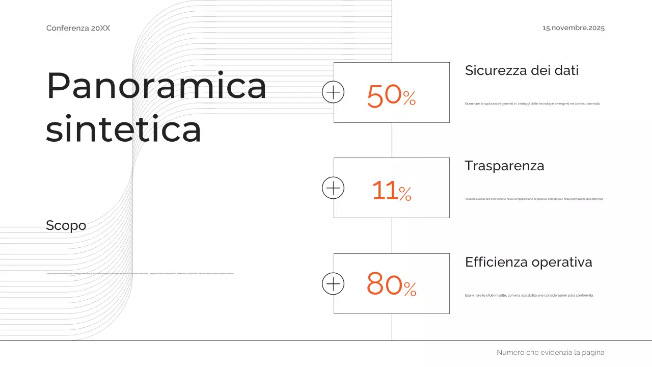 abstract arancione annuncio conferenza futura