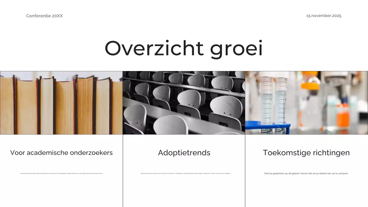 oranje samenvatting aankondiging toekomstige conferentie