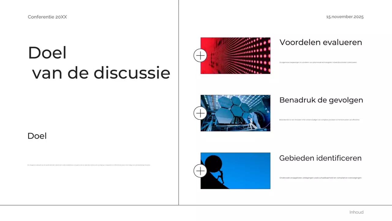oranje samenvatting aankondiging toekomstige conferentie