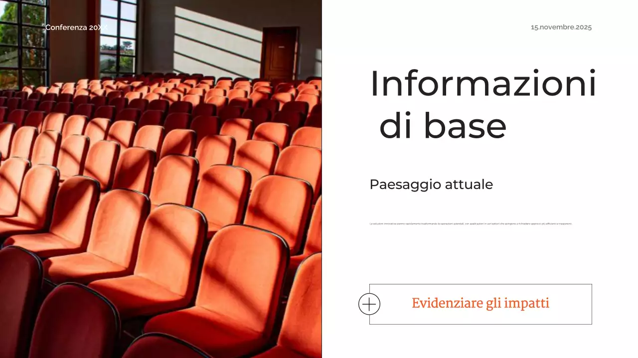 abstract arancione annuncio conferenza futura