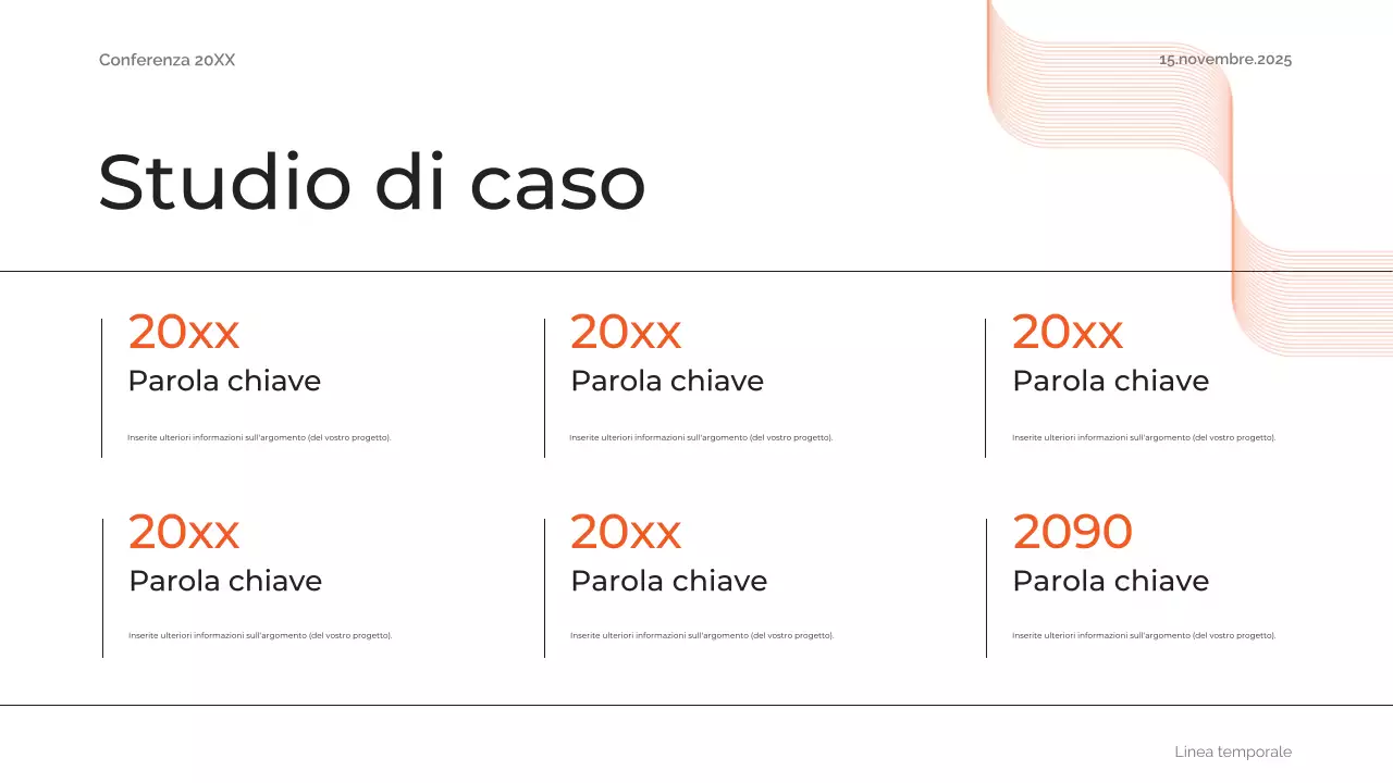 abstract arancione annuncio conferenza futura