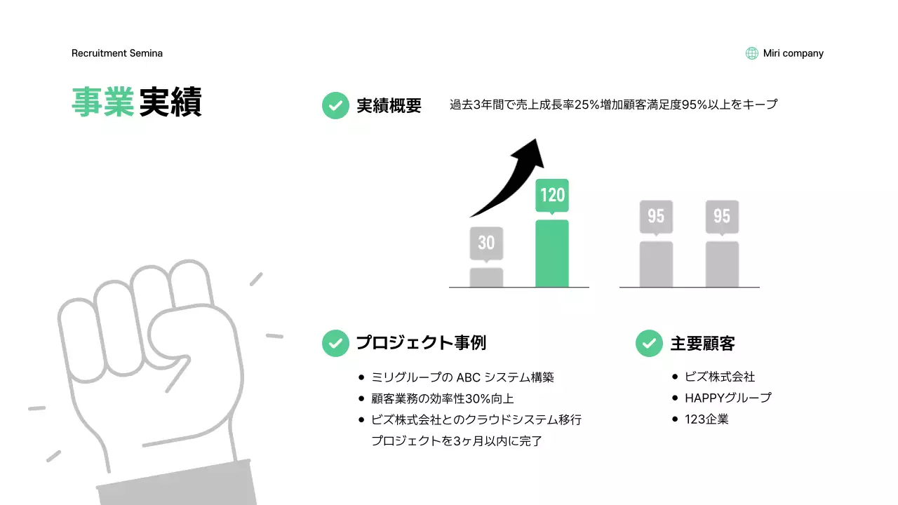 緑 シンプル 会社案内 資料 プレゼンテーション