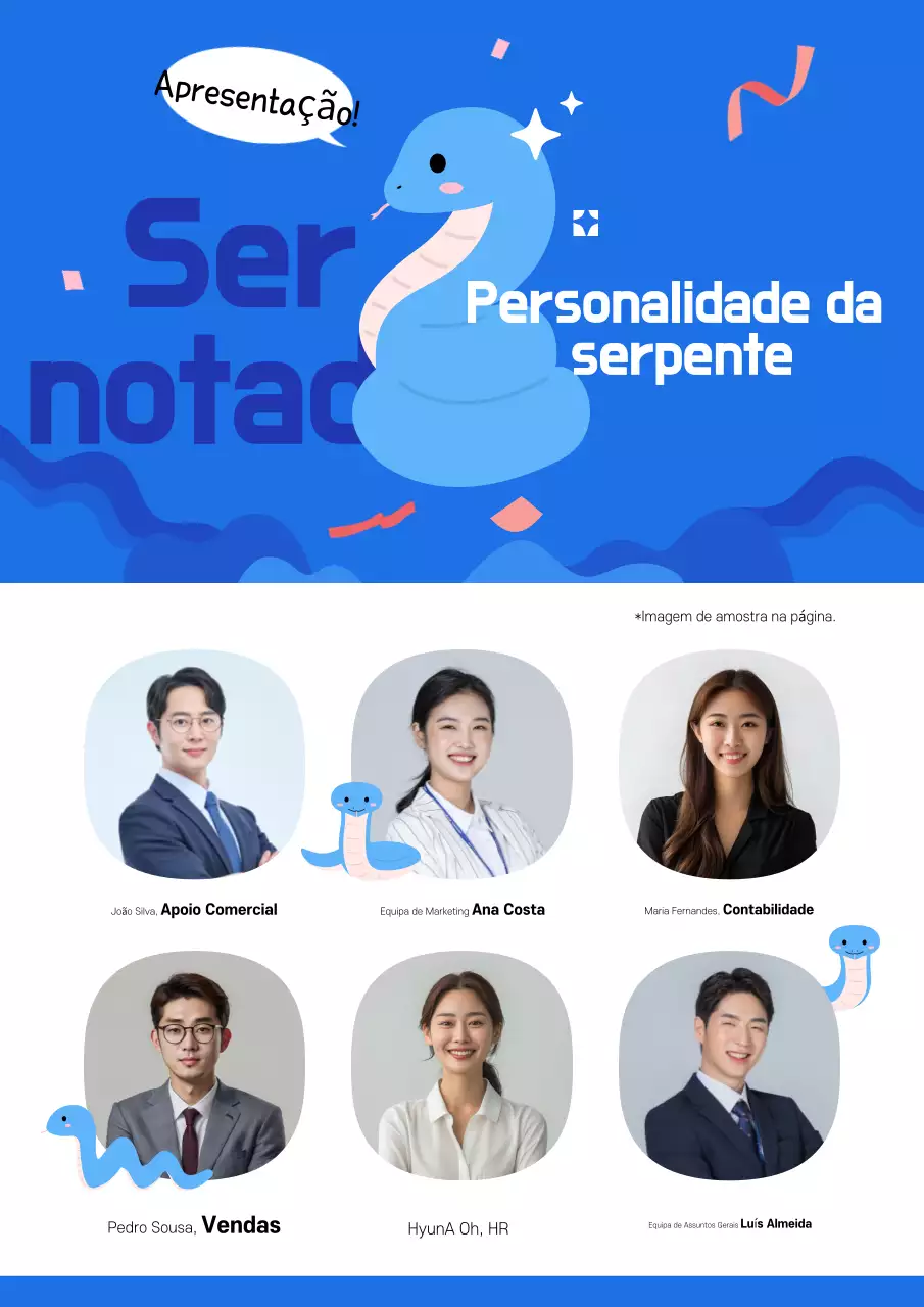 Promover a sua personalidade azul e moderna
