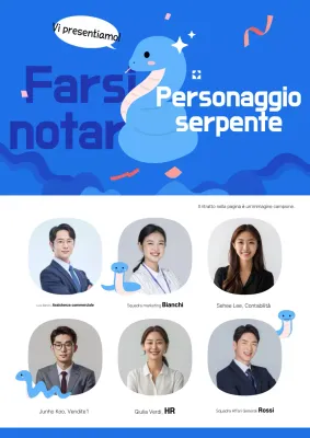 Promuovete il vostro personaggio blu moderno