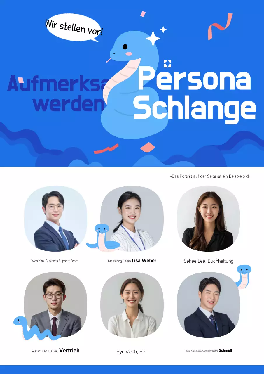 Fördern Sie Ihre blaue moderne Persönlichkeit