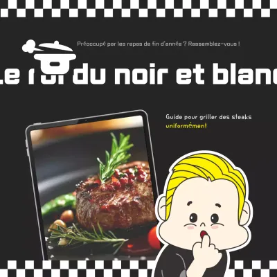 Publicité rétro noire pour la cuisine