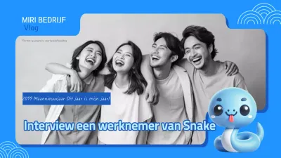 Blauwe moderne interviews promoten