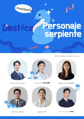 Promociona tu personaje moderno azul