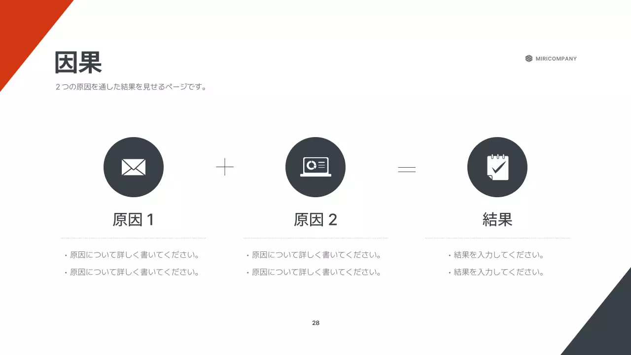 オレンジ モダン ビジネス プレゼンテーション