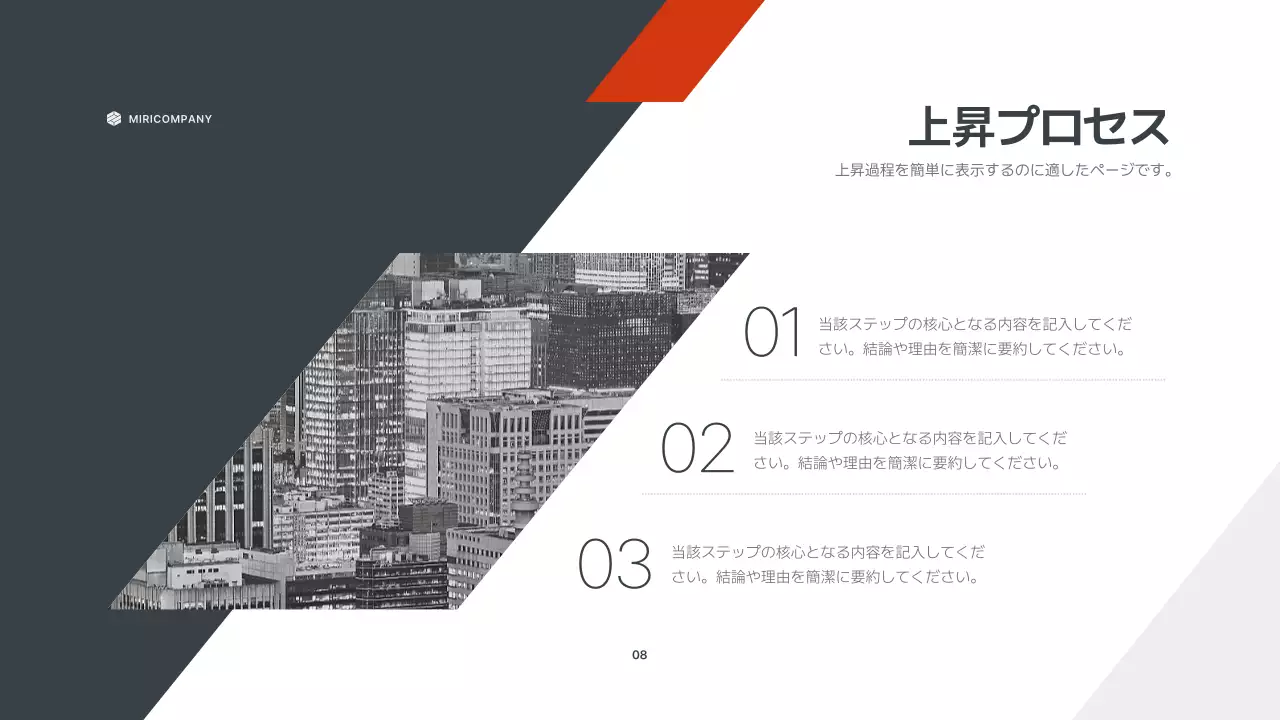 オレンジ モダン ビジネス プレゼンテーション