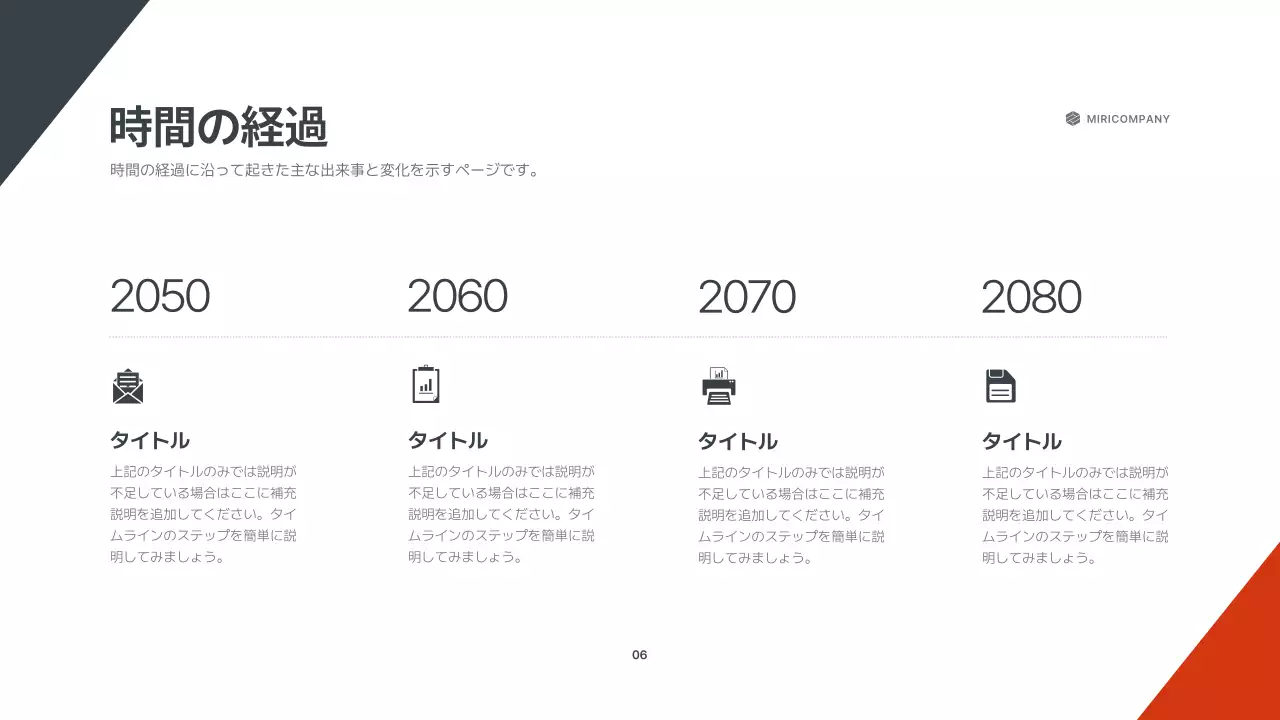 オレンジ モダン ビジネス プレゼンテーション