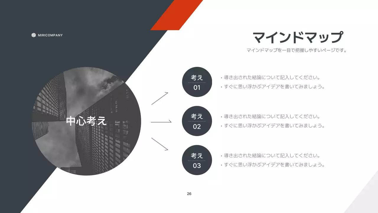 オレンジ モダン ビジネス プレゼンテーション