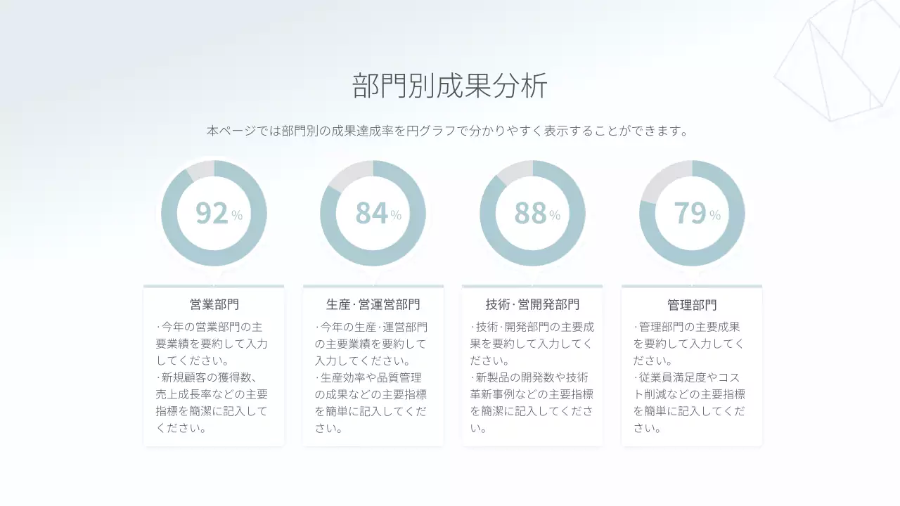 白 モダン 企業 報告書 プレゼンテーション
