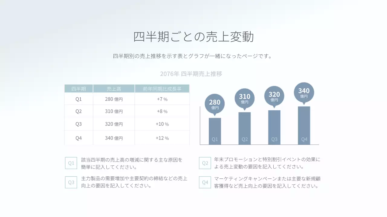 白 モダン 企業 報告書 プレゼンテーション