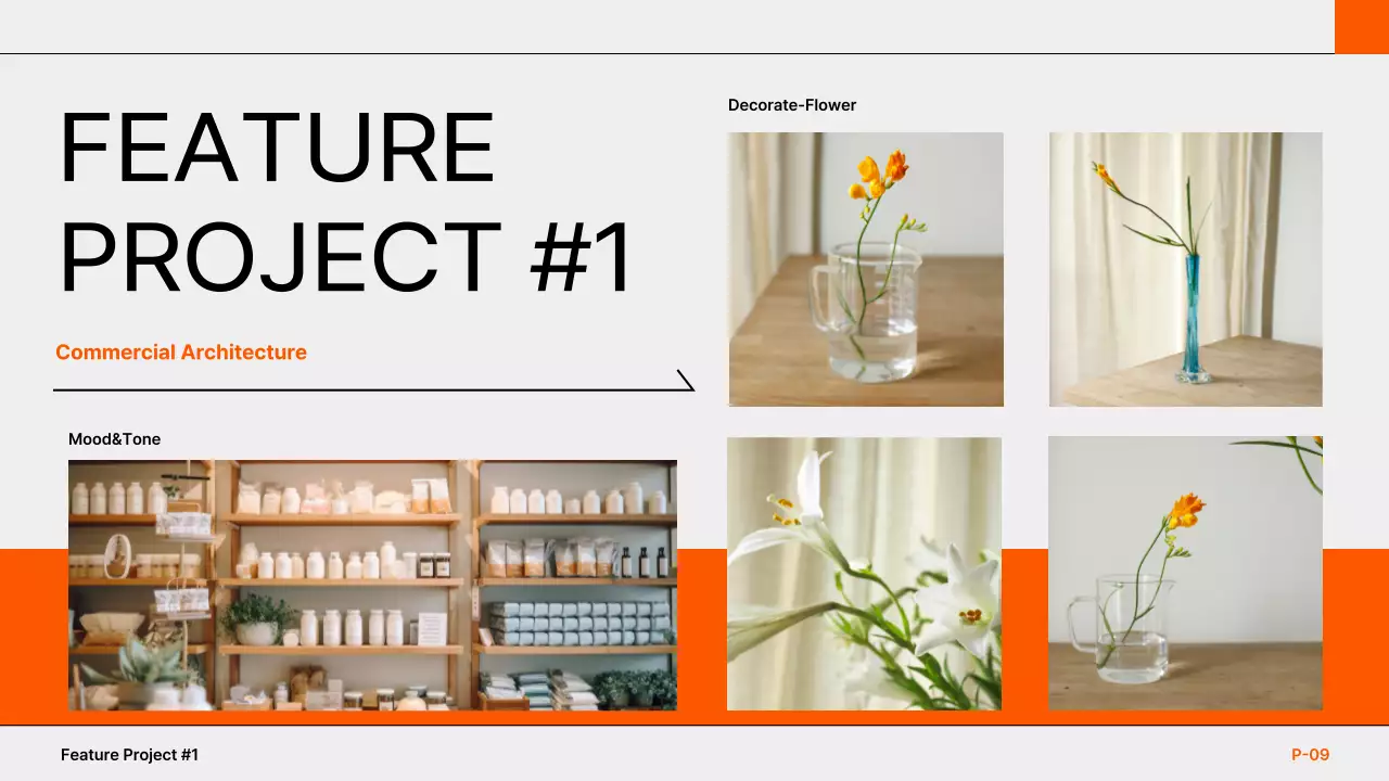 Orange Modern Architecture Portfolio Presentation