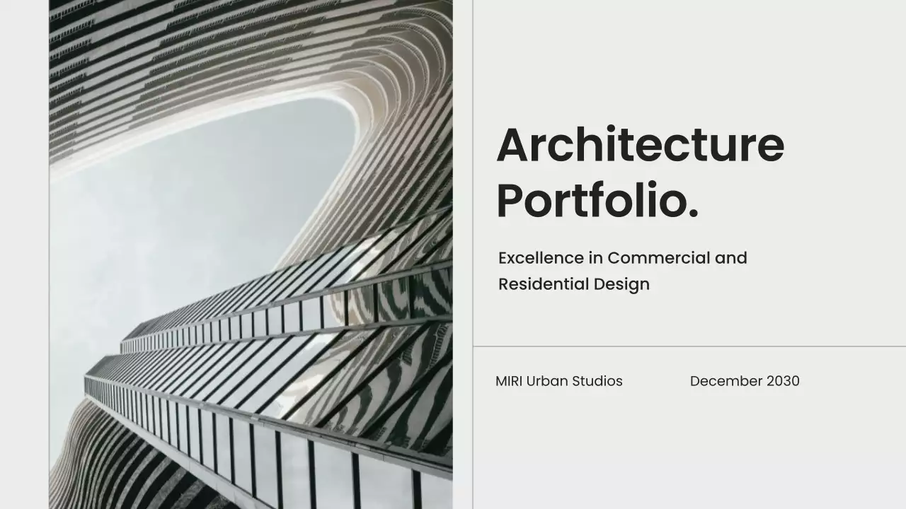 Grey Modern Architecture Portfolio Presentation