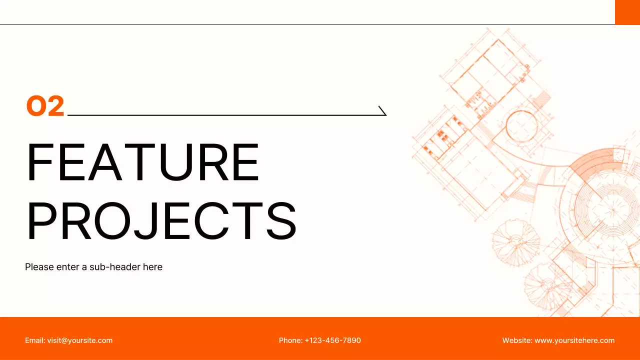 Orange Modern Architecture Portfolio Presentation